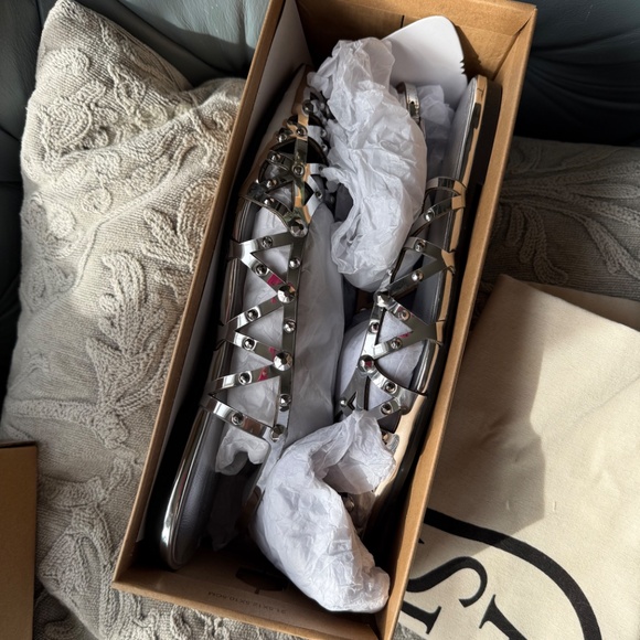 NWT Ash BAZAAR STUDDED SLINGBACK BALLET FLAT sz 9 Retail $225 - Picture 9 of 10